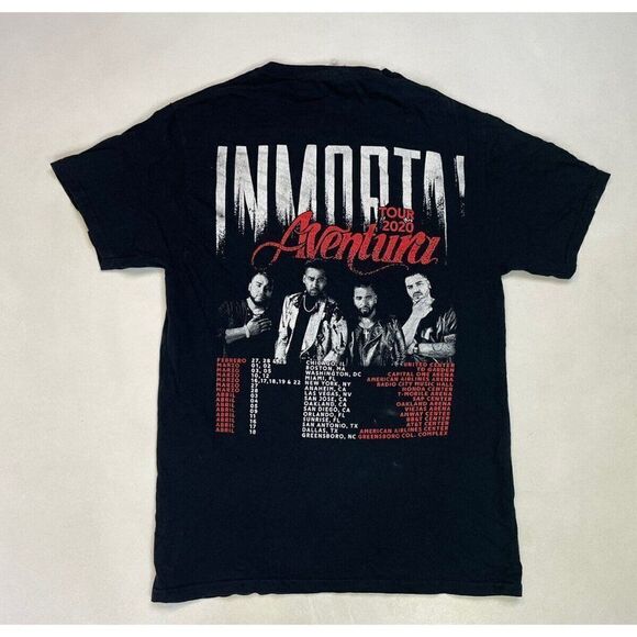 Inmortal Aventura Tour 2020 Graphic T-shirt Women Small Black Short Sleeve Music - Picture 4 of 8